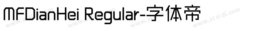 MFDianHei Regular字体转换